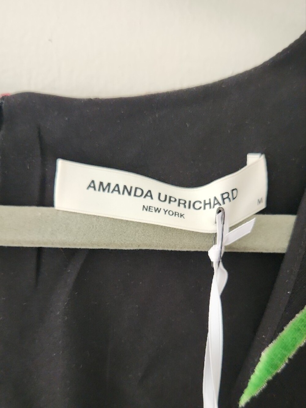 Amanda Uprichard Rainbow Velvet Striped Long Sleeve Mini Dress - Size Medium/8 - Picture 3 of 6